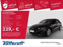 Schwarz (mythosschwarz metallic) Gebraucht 2025 Audi A3 Sportback S-Line Limousine | 36.790 € (Guter Preis)