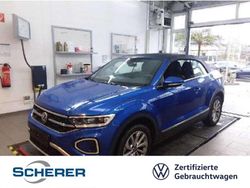 Ravennablau metallic schwarz Gebraucht 2022 VW T-Roc Cabriolet Style Cabrio | 23.690 € (Fairer Preis)