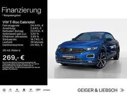 Blau Gebraucht 2021 VW T-Roc Cabriolet Style Cabrio | 24.449 € (Fairer Preis)