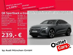 Grau Gebraucht 2023 Audi Q8 Sportback e-tron S-Line SUV | 59.483 € (Guter Preis)