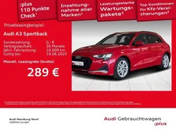 Rot Gebraucht 2024 Audi A3 Sportback S-Line Limousine | 34.880 € (Guter Preis)