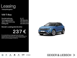 Ravennablau metallic/schwarz Gebraucht 2024 VW T-Roc Style SUV | 29.249 € (Guter Preis)