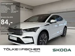 Moon weiss metallic Gebraucht 2024 Skoda Enyaq iV SportLine SUV | 49.888 € (Superpreis)