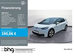 Gletscherweiß metallic/schwarz Gebraucht 2021 VW ID.3 Pure Kleinwagen | 17.420 € (Guter Preis)