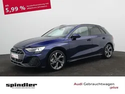 Blau (navarrablau metallic) Gebraucht 2025 Audi A3 Sportback S-Line Limousine | 49.981 € (Teuer)