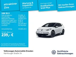 Gletscherweiß metallic/schwarz Gebraucht 2024 VW ID.3 Pro Kleinwagen | 33.890 € (Etwas zu teuer)