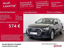 Schwarz (mythosschwarz metallic) Gebraucht 2025 Audi Q3 Sportback Ambiente SUV | 42.701 € (Fairer Preis)