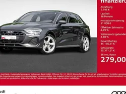 Grau Gebraucht 2024 Audi A3 Sportback S-Line Limousine | 36.204 € (Superpreis)