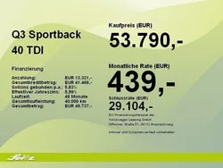 Chronosgrau metallic Gebraucht 2024 Audi Q3 Sportback S-Line SUV | 53.790 € (Guter Preis)