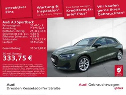Grün Gebraucht 2024 Audi A3 Sportback Advanced Limousine | 32.490 € (Fairer Preis)