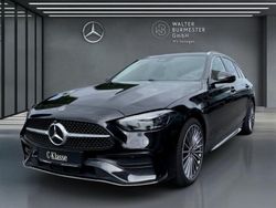 Metalliclack obsidianschwarz Gebraucht 2024 Mercedes C220 AMG Kombi | 54.960 €