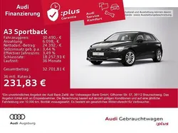 Schwarz Gebraucht 2025 Audi A3 Sportback Advanced Plus Limousine | 30.490 € (Fairer Preis)
