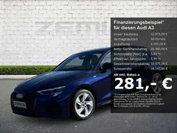 Blau Gebraucht 2023 Audi A3 Sportback S-Line Limousine | 32.975 € (Etwas zu teuer)