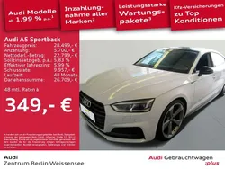 Gletscherweiß metallic Gebraucht 2019 Audi A5 Sportback Design Limousine | 28.499 € (Fairer Preis)