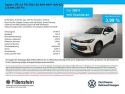Oryxweiß perlmutteffekt Gebraucht 2024 VW Tiguan Life SUV | 37.406 € (Fairer Preis)