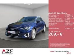 Blau Gebraucht 2024 Audi A3 Sportback Advanced Limousine | 29.650 € (Superpreis)
