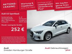 Weiß Gebraucht 2024 Audi A3 Sportback Advanced Kleinwagen | 32.890 € (Fairer Preis)