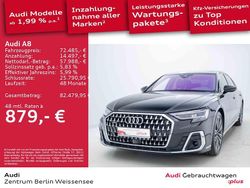 Mythosschwarz metallic Gebraucht 2022 Audi A8L Ambiente Limousine | 72.485 € (Fairer Preis)