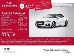 Gletscherweiß metallic Gebraucht 2024 Audi A5 Cabriolet S-Line Cabrio | 45.590 € (Fairer Preis)