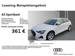Weiß Neu 2024 Audi A3 Sportback Sport Limousine | 31.888 € (Guter Preis)