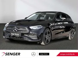 Schwarz Gebraucht 2024 Mercedes C180 AMG line Kombi | 36.850 € (Fairer Preis)