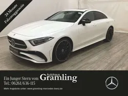 Manufaktur diamantweiß bright (metallic) Gebraucht 2023 Mercedes CLS220 AMG Coupé | 58.999 € (Teuer)