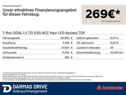 Weiss Gebraucht 2024 VW T-Roc Goal SUV | 28.990 € (Superpreis)
