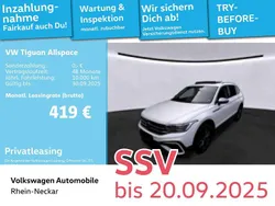 Pure white Gebraucht 2022 VW Tiguan Allspace Life SUV | 29.491 € (Fairer Preis)
