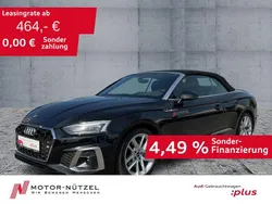 Mythosschwarz metallic Gebraucht 2024 Audi A5 Cabriolet S-Line Cabrio | 43.950 € (Guter Preis)