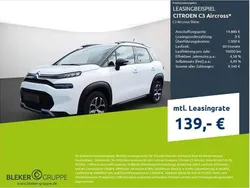 Weiß Gebraucht 2023 Citroën C3 Aircross Shine SUV | 14.880 € (Guter Preis)
