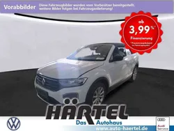Pure white, solid Gebraucht 2021 VW T-Roc Cabriolet Style Cabrio | 24.400 € (Fairer Preis)