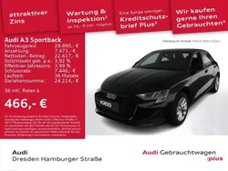 Schwarz Gebraucht 2025 Audi A3 Sportback Performance Limousine | 29.890 € (Guter Preis)