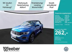 Ravennablau (metallic) Gebraucht 2021 VW T-Roc Cabriolet R-line Cabrio | 27.940 € (Fairer Preis)