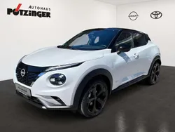 Pearl white (p) kontrast black Gebraucht 2025 Nissan Juke Tekna SUV | 32.490 € (Teuer)
