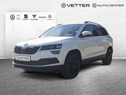 Moonweiß metallic Gebraucht 2021 Skoda Karoq Ambition SUV | 21.899 € (Fairer Preis)