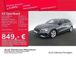 Daytonagrau perleffekt Gebraucht 2023 Audi A3 Sportback e-tron S-Line Limousine | 34.812 € (Teuer)
