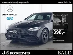 Schwarz obsidianschwarz metallic Gebraucht 2024 Mercedes C180 AMG Limousine | 42.790 € (Etwas zu teuer)