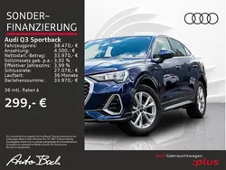 Blau (navarrablau metallic) Gebraucht 2024 Audi Q3 Sportback S-Line SUV | 36.970 € (Superpreis)