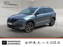 Grau (quarzgrau metallic) Gebraucht 2021 Skoda Karoq SportLine SUV | 28.990 € (Fairer Preis)
