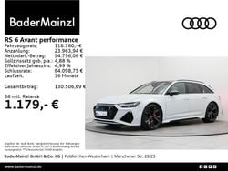 Gletscherweiß metallic (metallic) Gebraucht 2024 Audi RS6 Performance Kombi | 114.720 € (Superpreis)