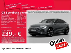 Grau Gebraucht 2023 Audi Q8 Sportback e-tron S-Line SUV | 59.483 € (Guter Preis)