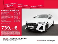 Gletscherweiß metallic Gebraucht 2023 Audi e-tron Sportback S-Line SUV | 60.483 €