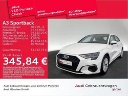 Ibisweiß Gebraucht 2022 Audi A3 Sportback e-tron Performance Limousine | 29.922 € (Teuer)