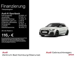 Tausilber metallic/mythosschwa Gebraucht 2024 Audi A1 Advanced Plus Kleinwagen | 22.980 € (Guter Preis)