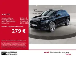 Schwarz (mythosschwarz metallic) Gebraucht 2025 Audi Q3 Advanced Plus SUV | 42.880 € (Fairer Preis)