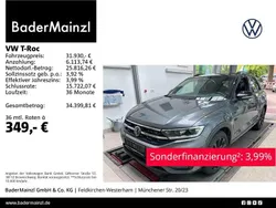 Indiumgrau metallic/deep black perleffek (metallic) Gebraucht 2022 VW T-Roc R-line SUV | 31.930 € (Fairer Preis)