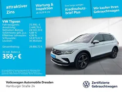 Weiß Gebraucht 2021 VW Tiguan Elegance SUV | 25.990 € (Guter Preis)