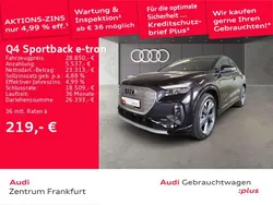 Mythosschwarz metallic Gebraucht 2023 Audi Q4 Sportback e-tron Advanced SUV | 28.850 € (Guter Preis)