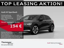 Schwarz Gebraucht 2024 Audi A3 Sportback Advanced Limousine | 31.770 € (Fairer Preis)