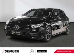 Schwarz Gebraucht 2021 Mercedes A180 AMG line Limousine | 27.690 € (Fairer Preis)